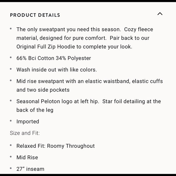 Peloton original sweatpants. Sold out online! Women’s medium. New with tags - Picture 5 of 6